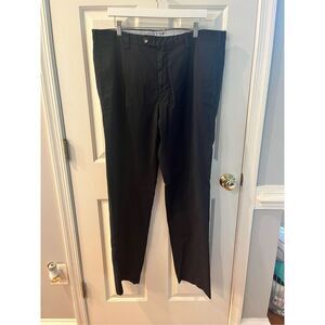 Faconnable Black Flat Front Chino Pants sz 38 EUC